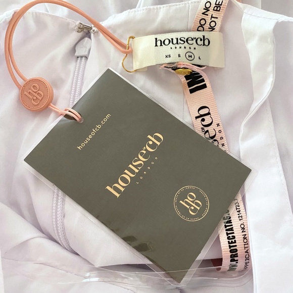 NEW House of CB Natassia Dress White Medium - Picture 16 of 17